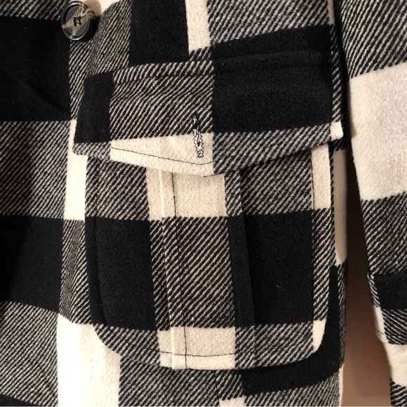 Womens Urban Republic Collection Plaid Pea Coat - Picture 3 of 16